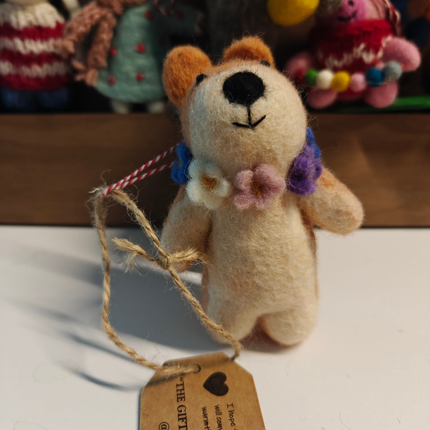 Felted Heart 可爱柯基 手工羊毛毡娃娃