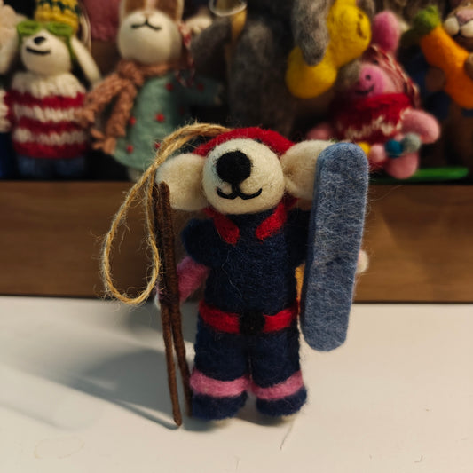 Felted Heart 滑板狗狗 手工羊毛毡