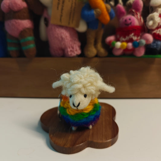 Felted Heart 彩虹羊 手工羊毛毡