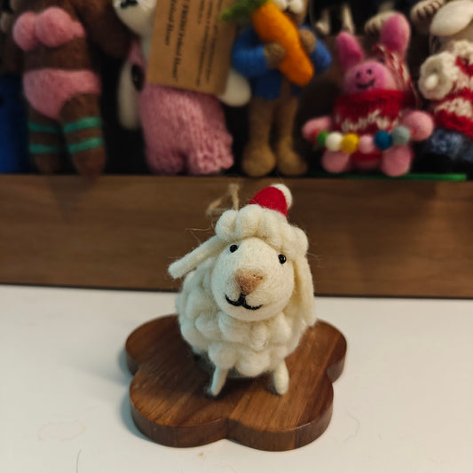 Felted Heart 圣诞小羊 手工羊毛毡